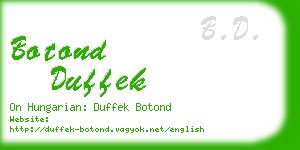 botond duffek business card